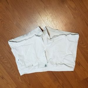 White Jean shorts